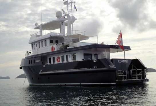 Expedition Yacht for Sale Stern View