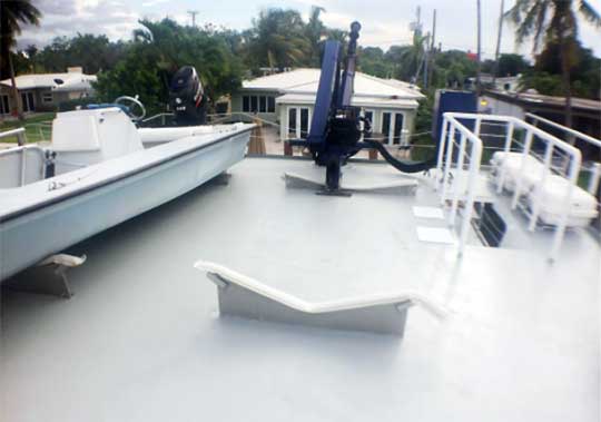 Boat Deck with Knuckle-Boom Crane