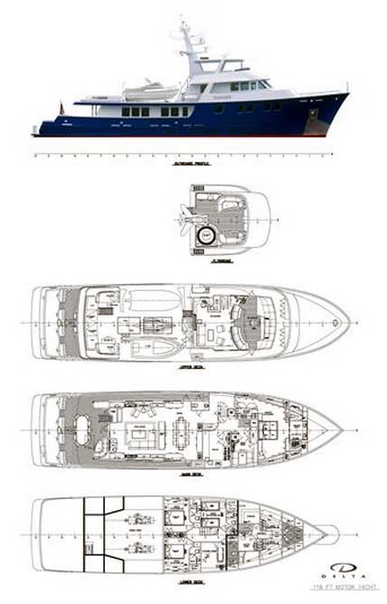 Delta Yacht for Sale Layout