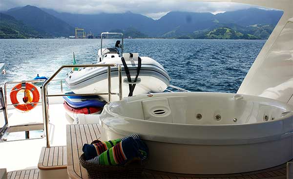 Benetti Motor Yacht Hot Tub and Boat Deck