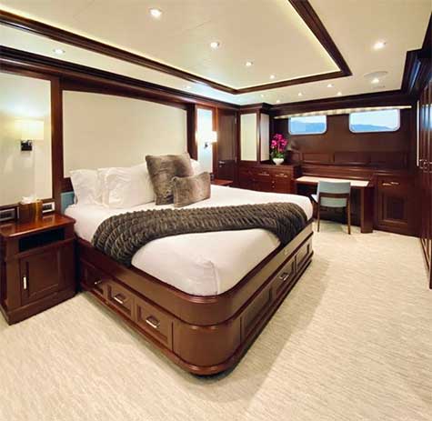Custom 100 foot Expedition Yacht Master Suite